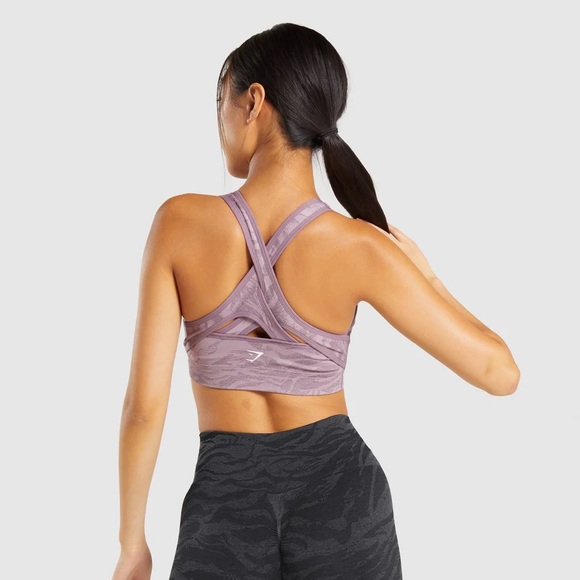 GYMSHARK Adapt Animal Seamless Sports Bra and Leggings – Purple - Picture 10 of 12